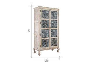 Armoire 2 portes en manguier - 97 x 180 x 46 cm