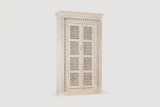 Armoire 2 portes - Blanc décapé