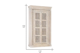 Armoire 2 portes - Blanc décapé