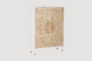 Armoire 2 portes - Blanc et naturel