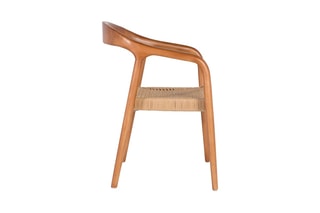 2 chaises en hévéa - 57 x 78 x 54 cm
