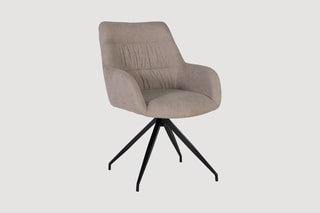 2 chaises pivotantes - Gris clair et noir