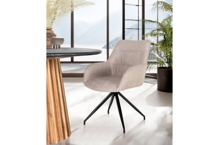 2 chaises pivotantes - Gris clair et noir