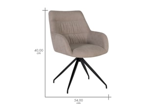 2 chaises pivotantes - Gris clair et noir