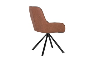 2 chaises pivotantes - Gris chiné et marron