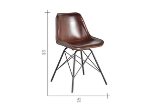 Chaise - Marron et noir