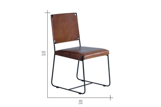 2 chaises - Marron et noir