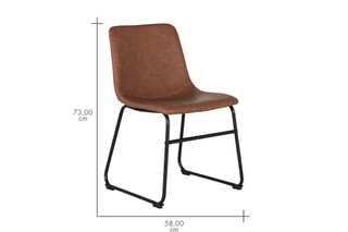 4 chaises - Marron