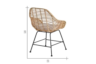 2 chaises - Naturel et noir