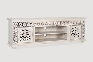 Meuble TV 2 portes - Blanc