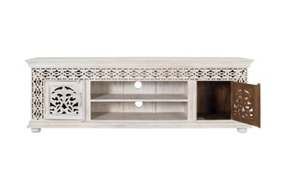 Meuble TV 2 portes - Blanc