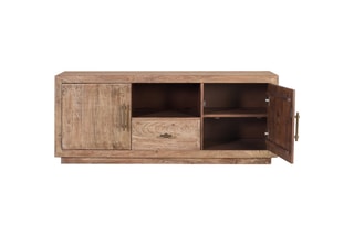 Meuble TV 2 portes en bois recyclé - 150 x 60 x 40 cm