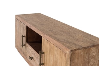 Meuble TV 2 portes en bois recyclé - 150 x 60 x 40 cm