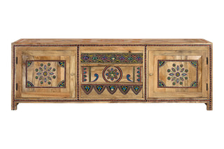 Meuble TV 2 portes - Marron
