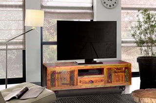 Meuble TV 2 portes - Naturel