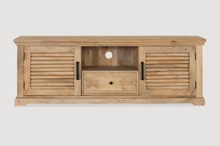 Meuble TV 2 portes  -  Naturel