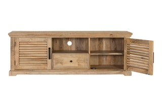 Meuble TV 2 portes  -  Naturel