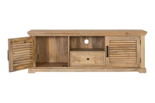 Meuble TV 2 portes  -  Naturel