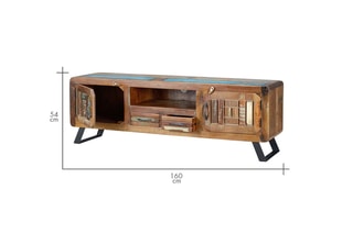 Meuble TV 2 portes - Naturel