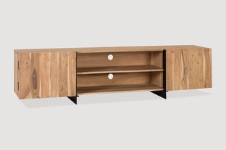 Meuble TV 2 portes -  Naturel