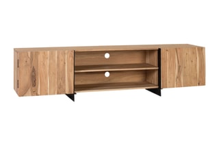 Meuble TV 2 portes -  Naturel