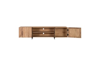 Meuble TV 2 portes -  Naturel