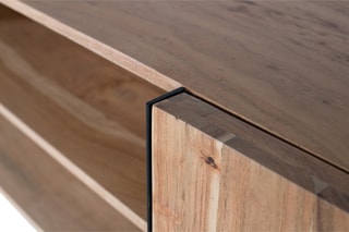 Meuble TV 2 portes -  Naturel