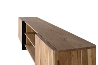 Meuble TV 2 portes -  Naturel