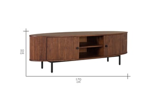 Meuble TV 2 portes - Marron