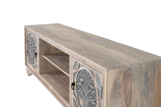 Meuble TV 2 portes en manguier - 180 x 56 x 40 cm