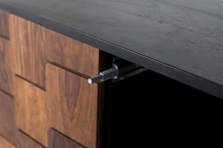 Meuble TV 3 portes en manguier et bois de sheesham - 160 x 61 x 40 cm
