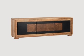 Meuble TV 3 portes en manguier - 160 x 50 x 40 cm