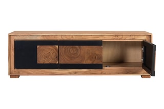 Meuble TV 3 portes en manguier - 160 x 50 x 40 cm