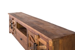 Meuble TV 4 portes en bois - 220 x 60 x 40 cm