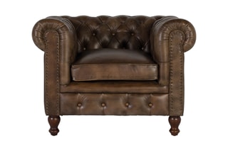 Fauteuil - Marron - En cuir