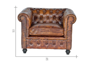 Fauteuil Chester - Marron