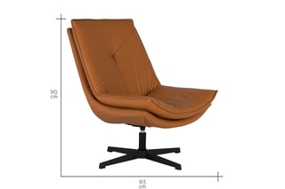 Fauteuil pivotant - Camel - En polyuréthane