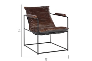 Fauteuil - Marron et noir