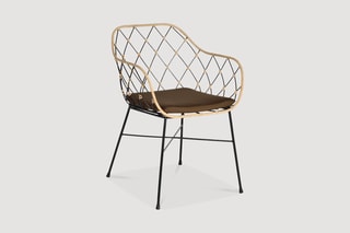2 fauteuils - Naturel et noir