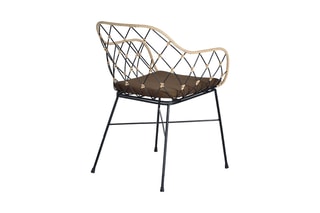 2 fauteuils - Naturel et noir