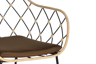 2 fauteuils - Naturel et noir