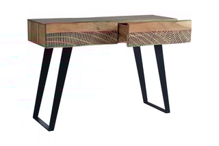 Console 2 tiroirs - 
Naturel et noir