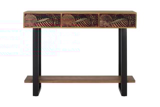 Console 3 tiroirs - Naturel et noir
