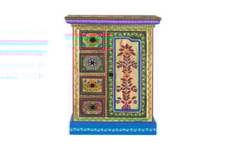Commode 1 porte en manguier - 58 x 72 x 35 cm