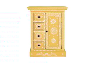 Commode 1 porte en manguier - 58 x 72 x 35 cm