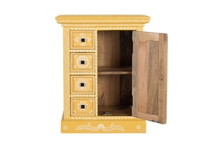 Commode 1 porte en manguier - 58 x 72 x 35 cm