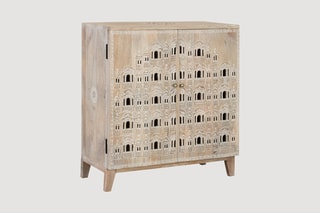 Commode 2 portes en manguier - 71 x 77 x 33 cm