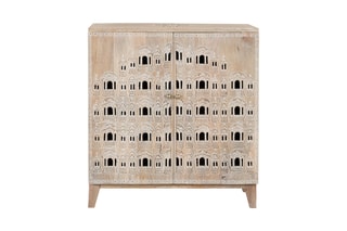 Commode 2 portes en manguier - 71 x 77 x 33 cm