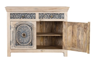 Buffet 2 portes en manguier - 116 x 90 x 40 cm