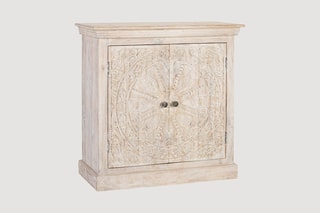 Buffet 2 portes en manguier - 90 x 90 x 40 cm